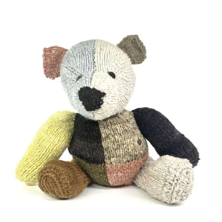 Wool Knit Buddy | Dee the Patchwork Bear - Aimee Nursing Gowns