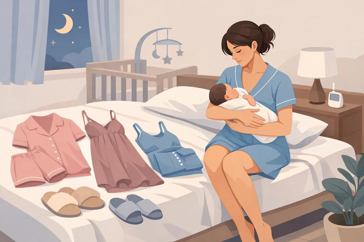 A Practical Guide to Postpartum Sleepwear - Aimee Nursing Gowns