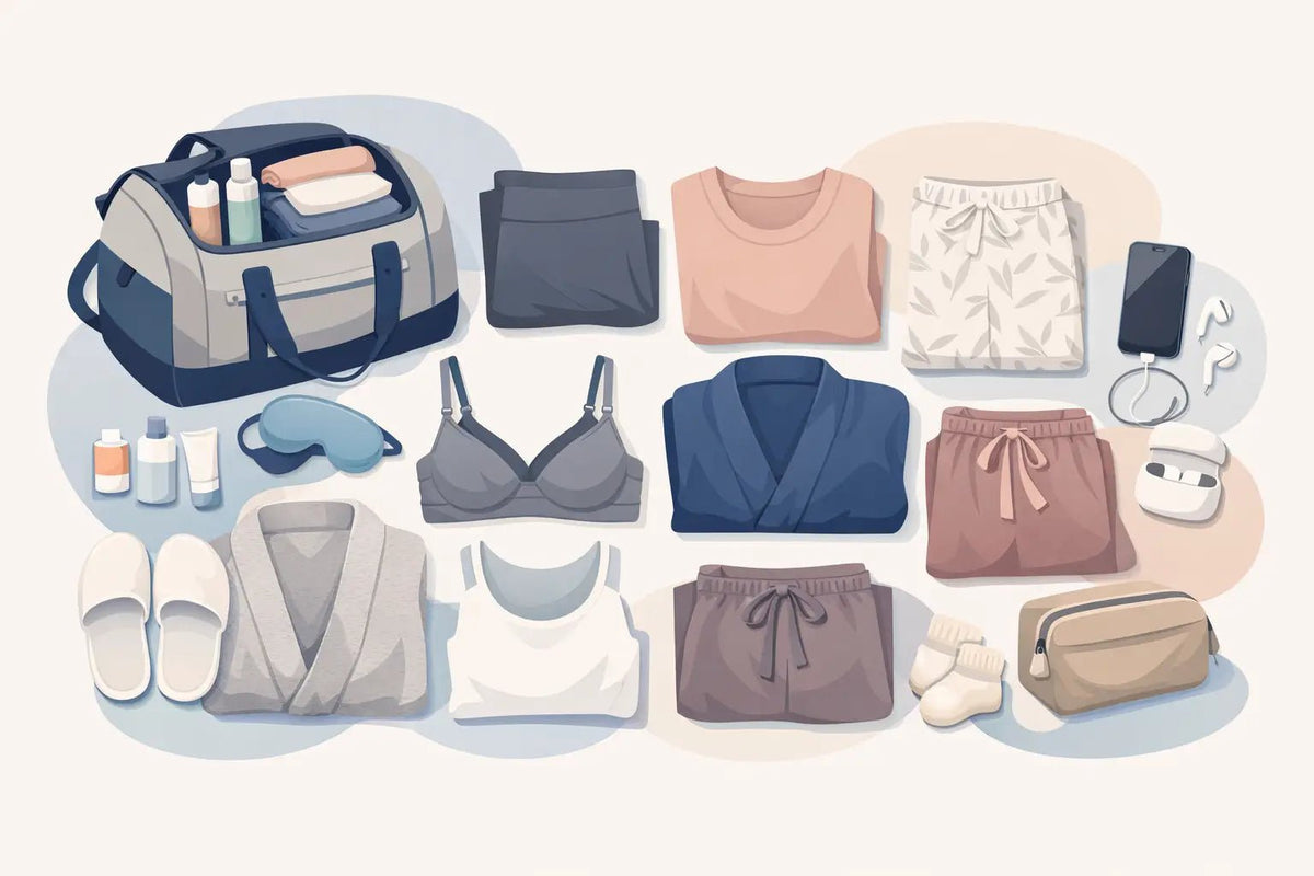 Hospital Bag Clothing Example: What to Pack - Aimee Nursing Gowns