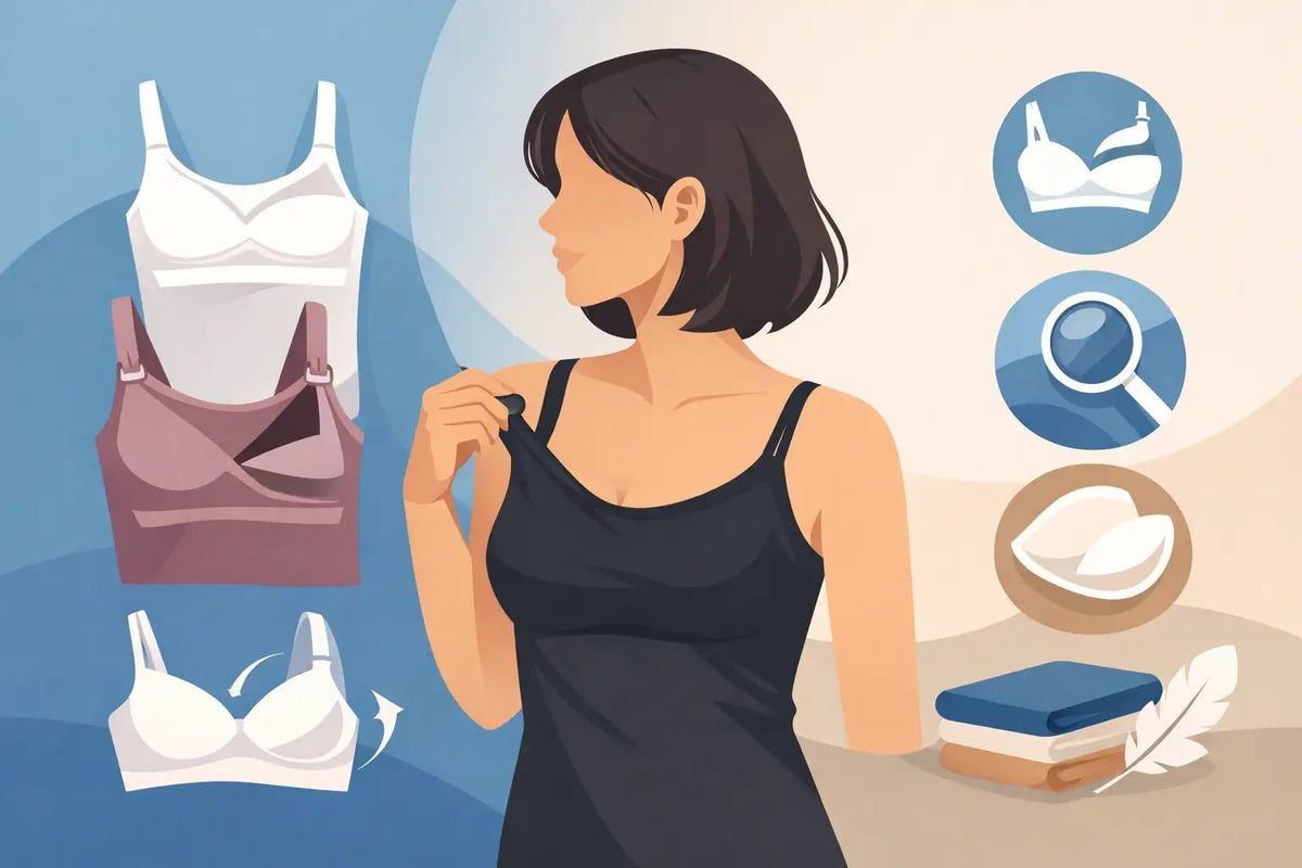 How to Choose a Nursing Tank with Shelf Bra - Aimee Nursing Gowns