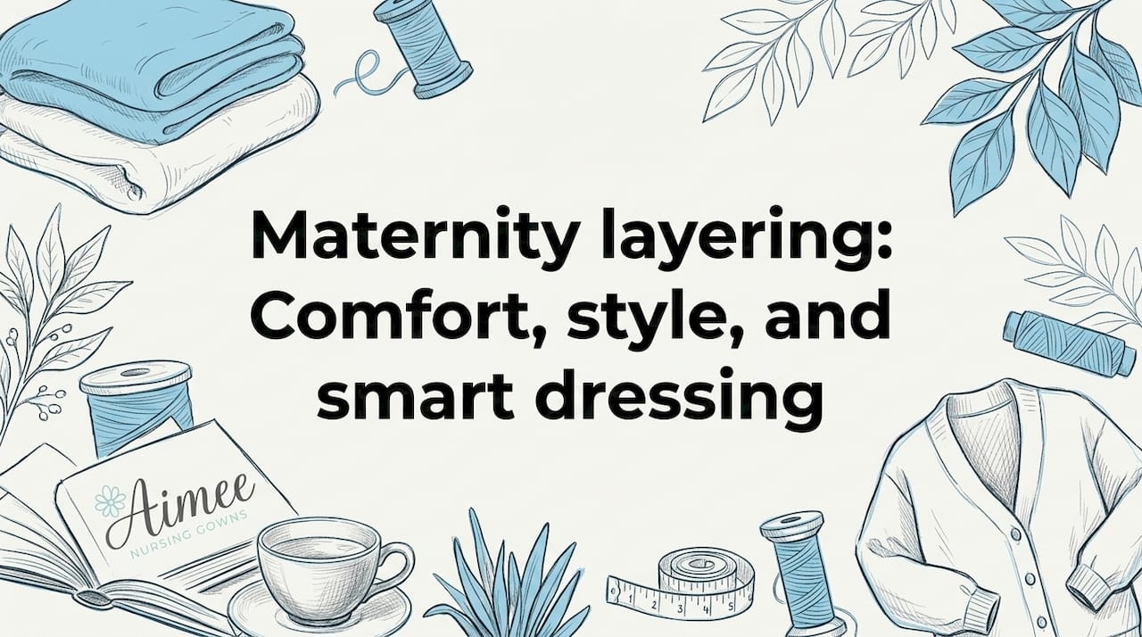 Maternity layering: Comfort, style, and smart dressing - Aimee Nursing Gowns