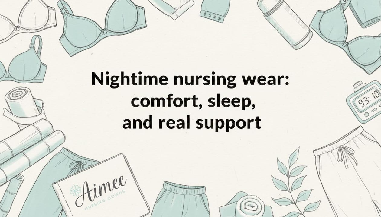 Nighttime nursing wear: comfort, sleep, and real support - Aimee Nursing Gowns