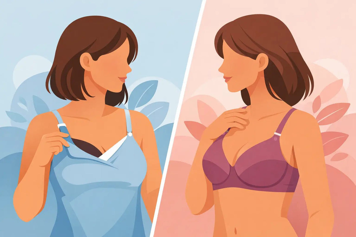 Nursing Cami Versus Bra: Which Feels Best? - Aimee Nursing Gowns