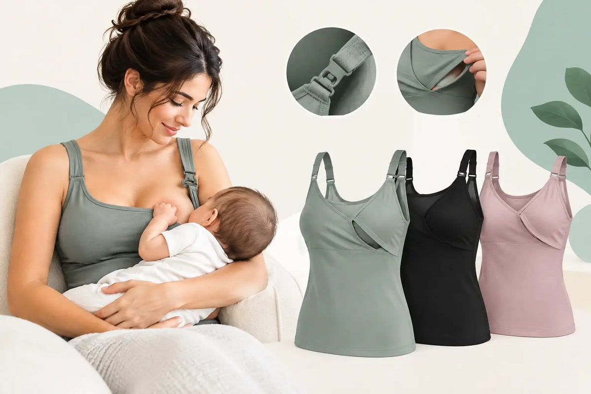 Nursing Tanks That Make Feeding Feel Easier - Aimee Nursing Gowns
