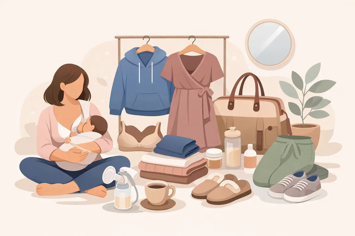 Postpartum Wardrobe Essentials Examples for Moms - Aimee Nursing Gowns