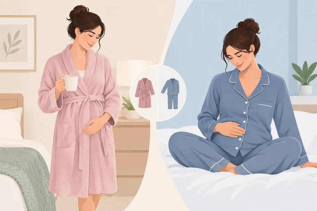 Robe Versus Pajama Set Postpartum: Which Helps? - Aimee Nursing Gowns