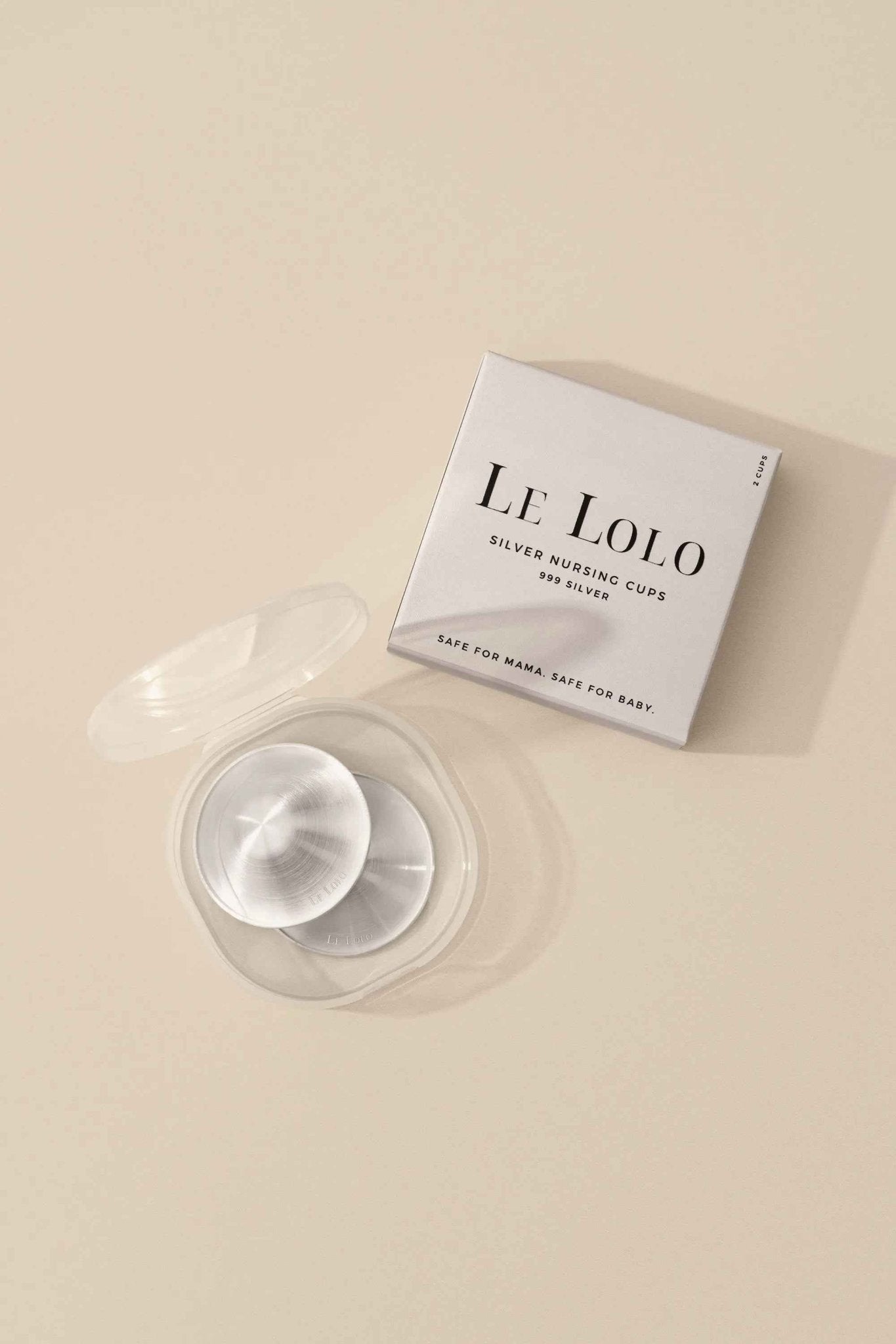Le Lolo 999 Silver Nursing Cups set with intricate engraved designs, showcasing traditional handcrafted silver craftsmanship.