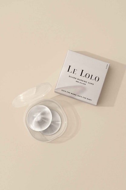 Le Lolo 999 Silver Nursing Cups set with intricate engraved designs, showcasing traditional handcrafted silver craftsmanship.