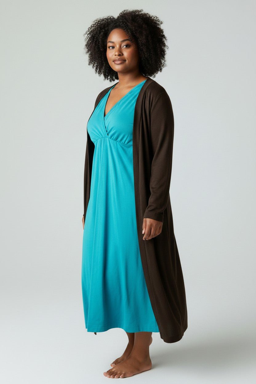 Aimee Gown Long Robe from Aimee Nursing Gowns, soft fabric, flowing design, full-length, perfect for comfortable wear