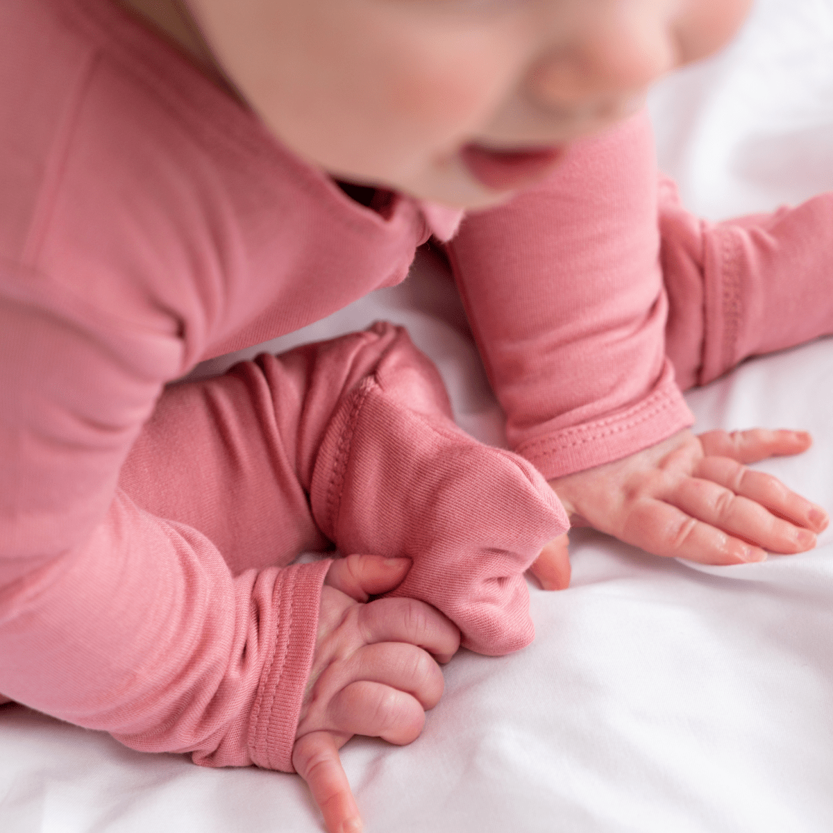 Baby Dreamland Baby bamboo pajamas with DreamCuffs®, featuring soft fabric and snug fit for comfortable sleep.