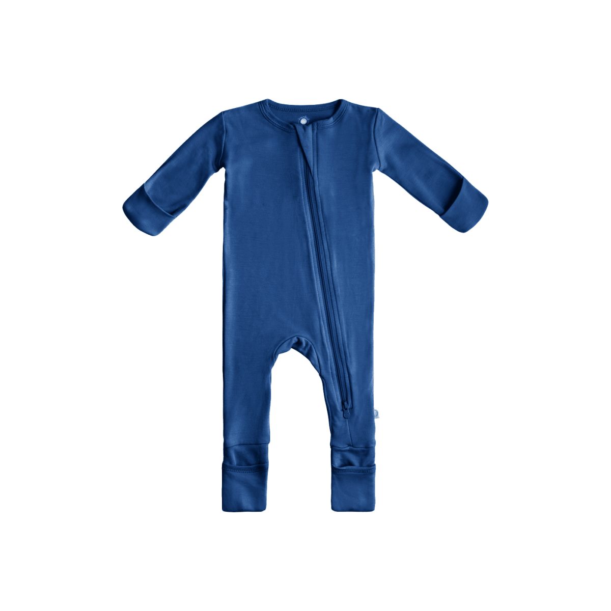 Baby wearing Dreamland Baby bamboo pajamas with DreamCuffs®, soft fabric and cozy fit, perfect for restful sleep.