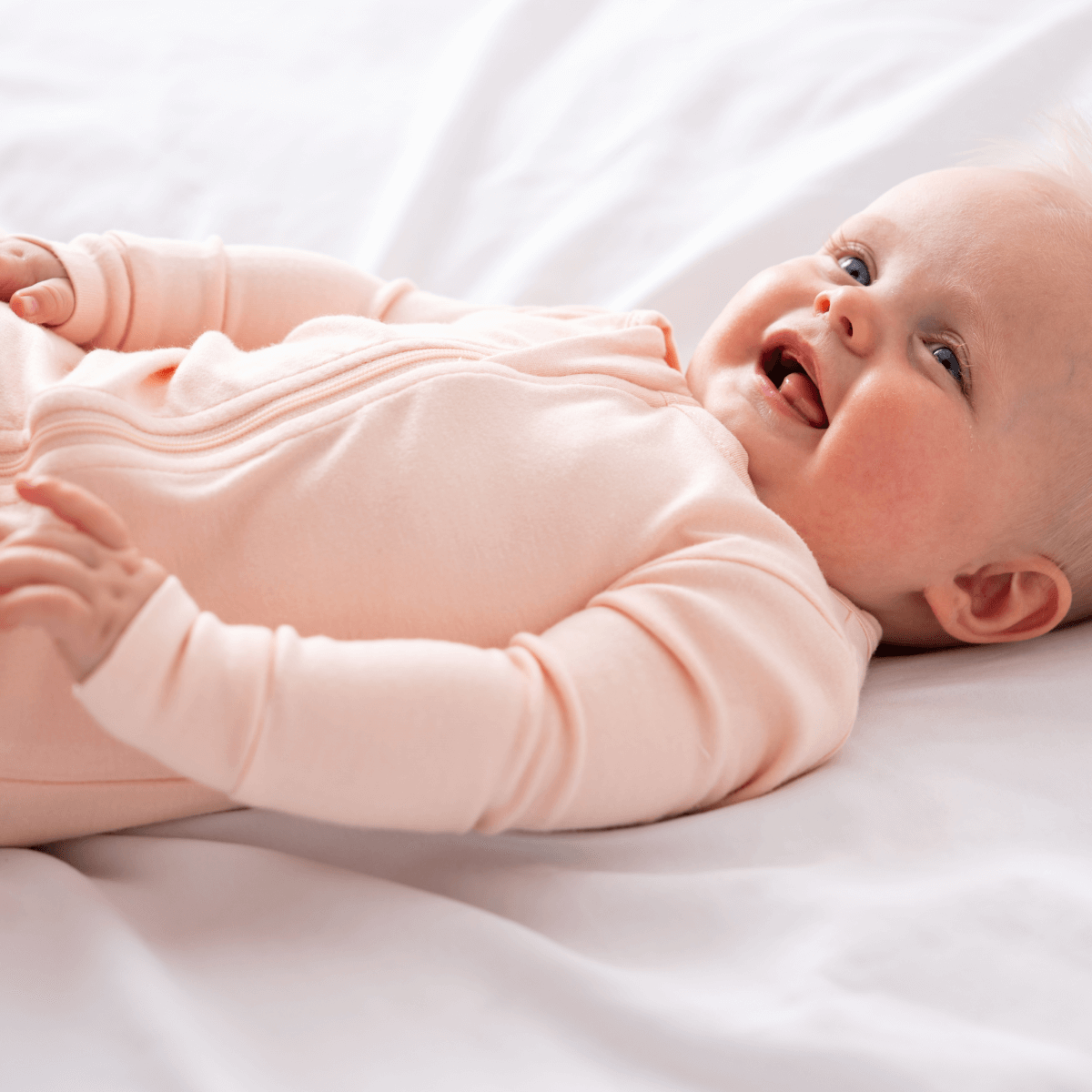 Baby Dreamland Baby bamboo pajamas with DreamCuffs®, featuring soft fabric and snug fit for comfort and safety.