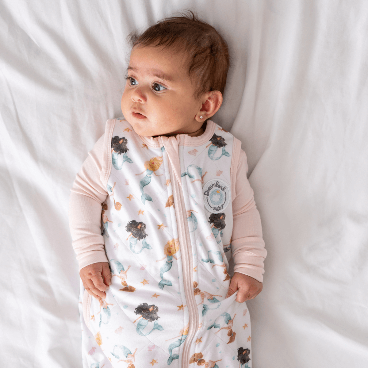 Dreamland Baby Bamboo Classic Sleep Sack, non-weighted baby sleep sack made of soft bamboo fabric, designed for safe sleep.