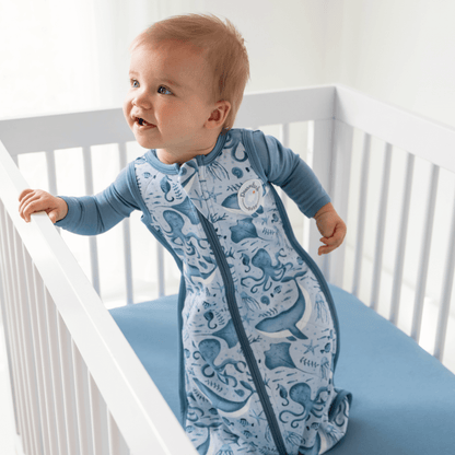 Dreamland Baby Bamboo Classic Sleep Sack in soft bamboo fabric, non-weighted sleep sack designed for gentle baby sleep.
