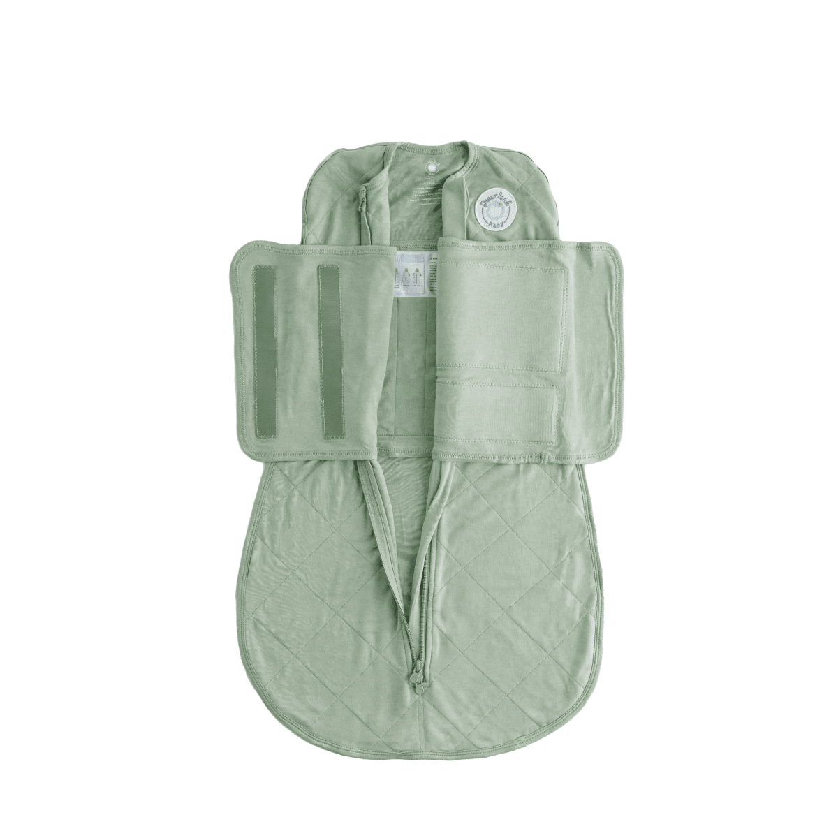 Dreamland Baby Bamboo Classic Swaddle, non-weighted, soft bamboo fabric, snugly wrapped around a baby for comfort and security.