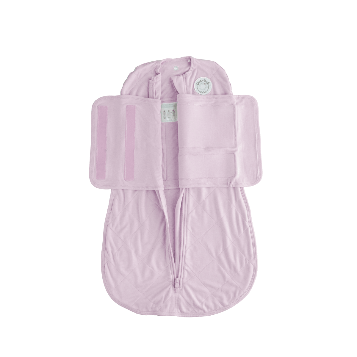 Dreamland Baby Bamboo Classic Swaddle, non-weighted, soft bamboo fabric, snugly wrapped around a baby for comfort and security.