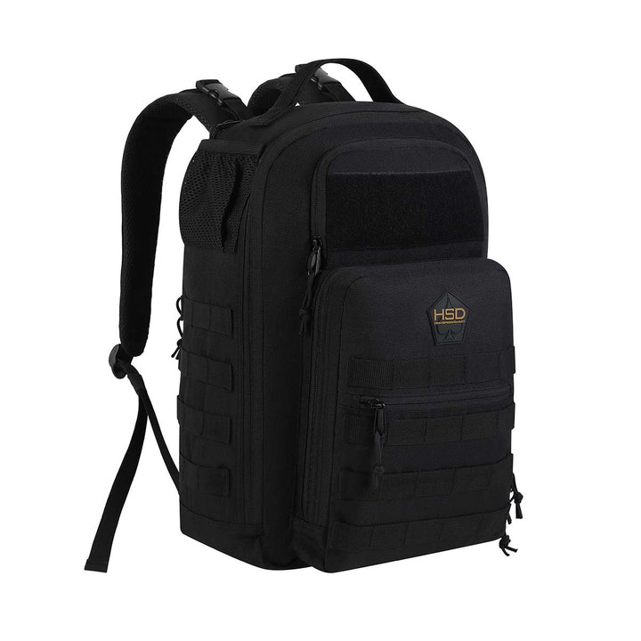 HighSpeedDaddy compact diaper bag backpack with multiple compartments and adjustable straps for baby essentials.