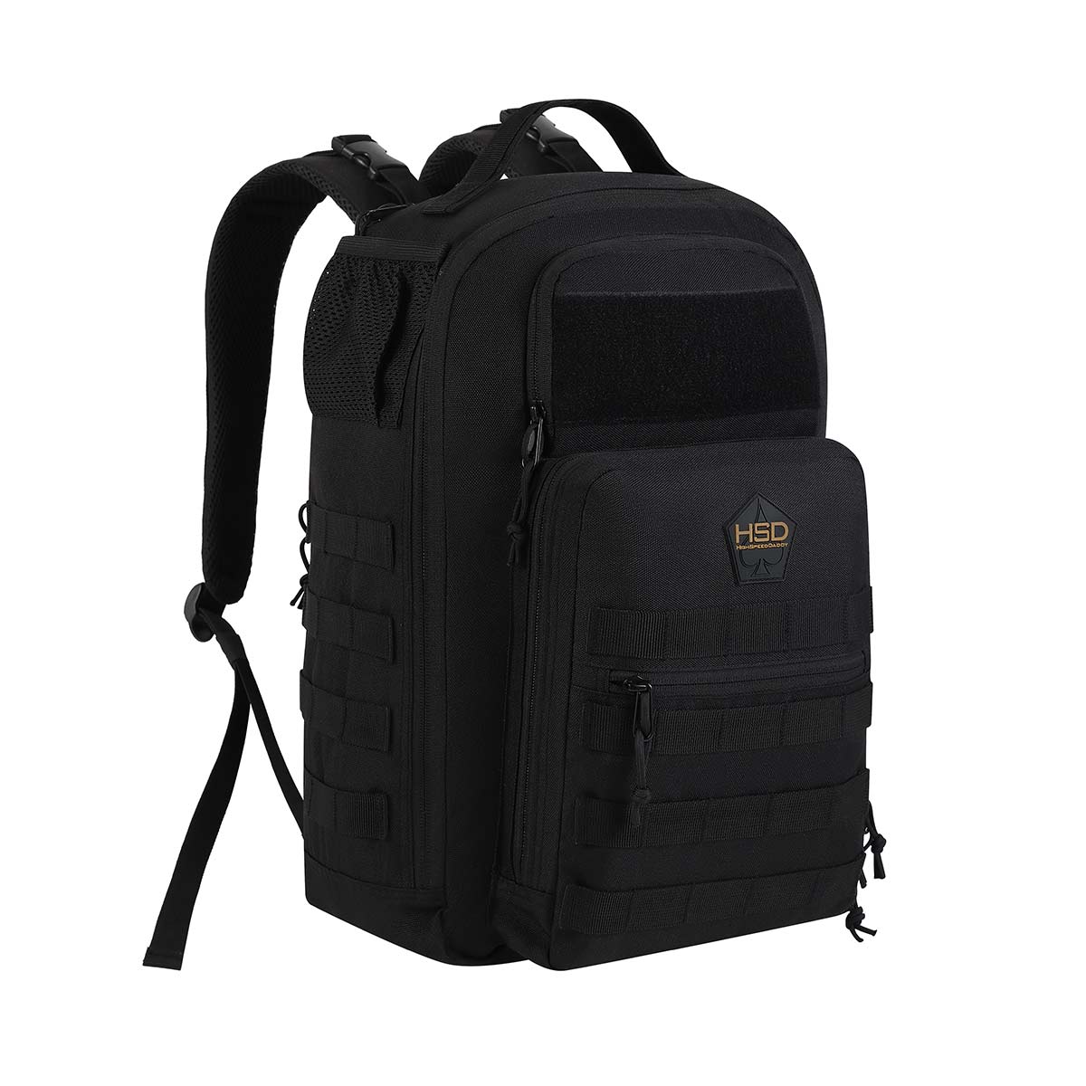 HighSpeedDaddy compact diaper bag backpack with multiple compartments and adjustable straps for baby essentials.