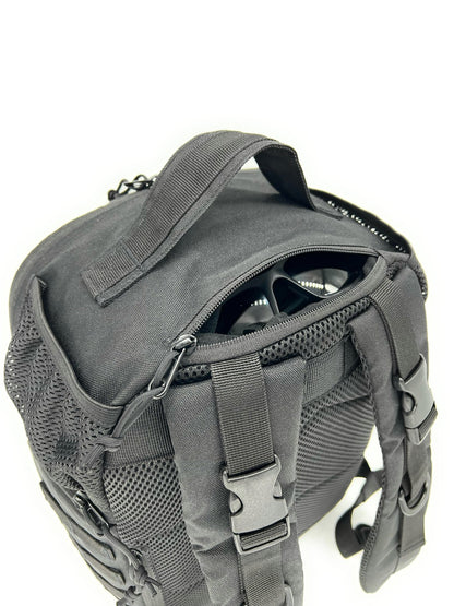 HighSpeedDaddy compact diaper bag backpack with multiple compartments, adjustable straps, and baby essentials storage.