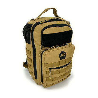 HighSpeedDaddy compact diaper bag backpack with multiple compartments, adjustable straps, and a sleek baby product design.