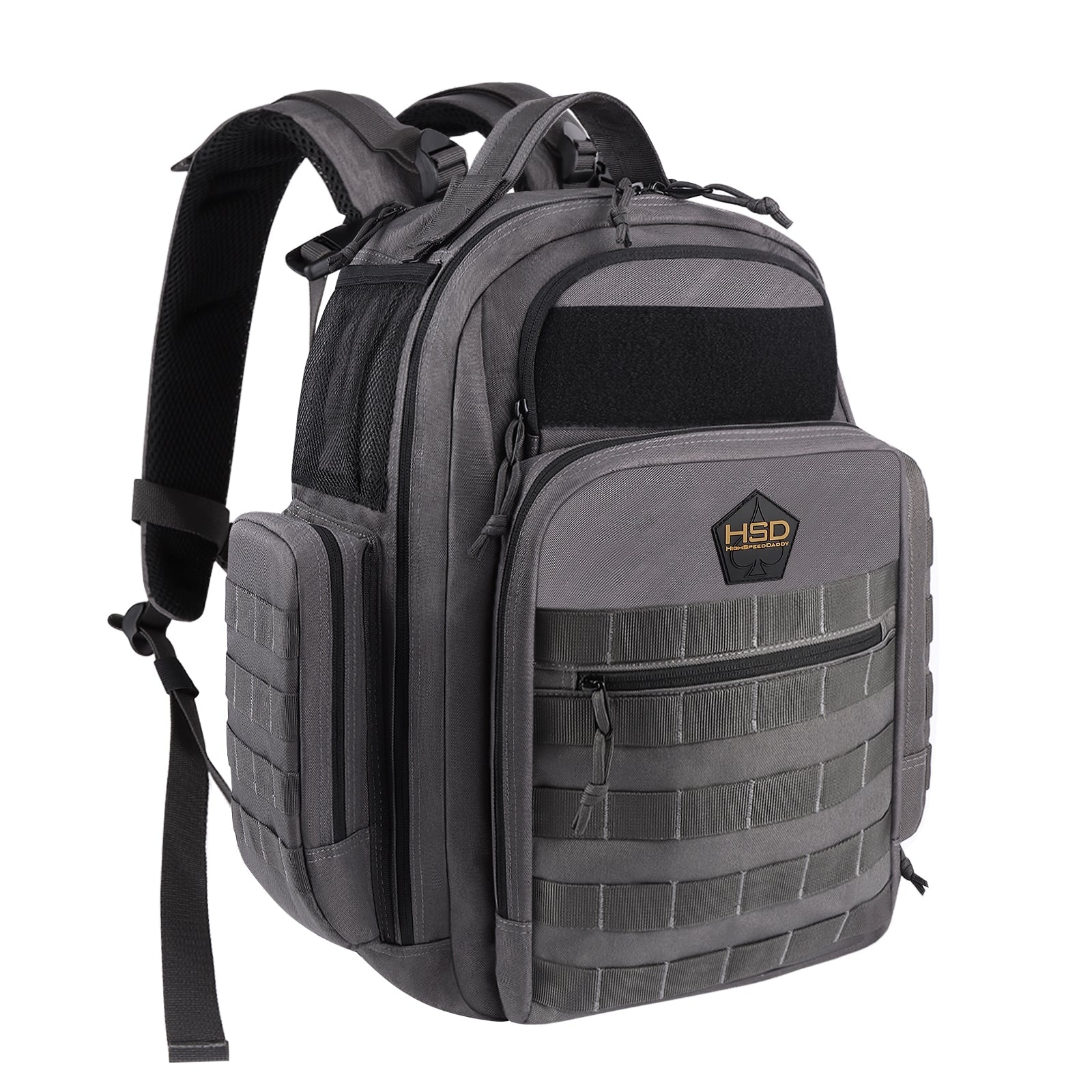 HighSpeedDaddy diaper bag backpack with multiple compartments, adjustable straps, and stylish design for parents on the go.