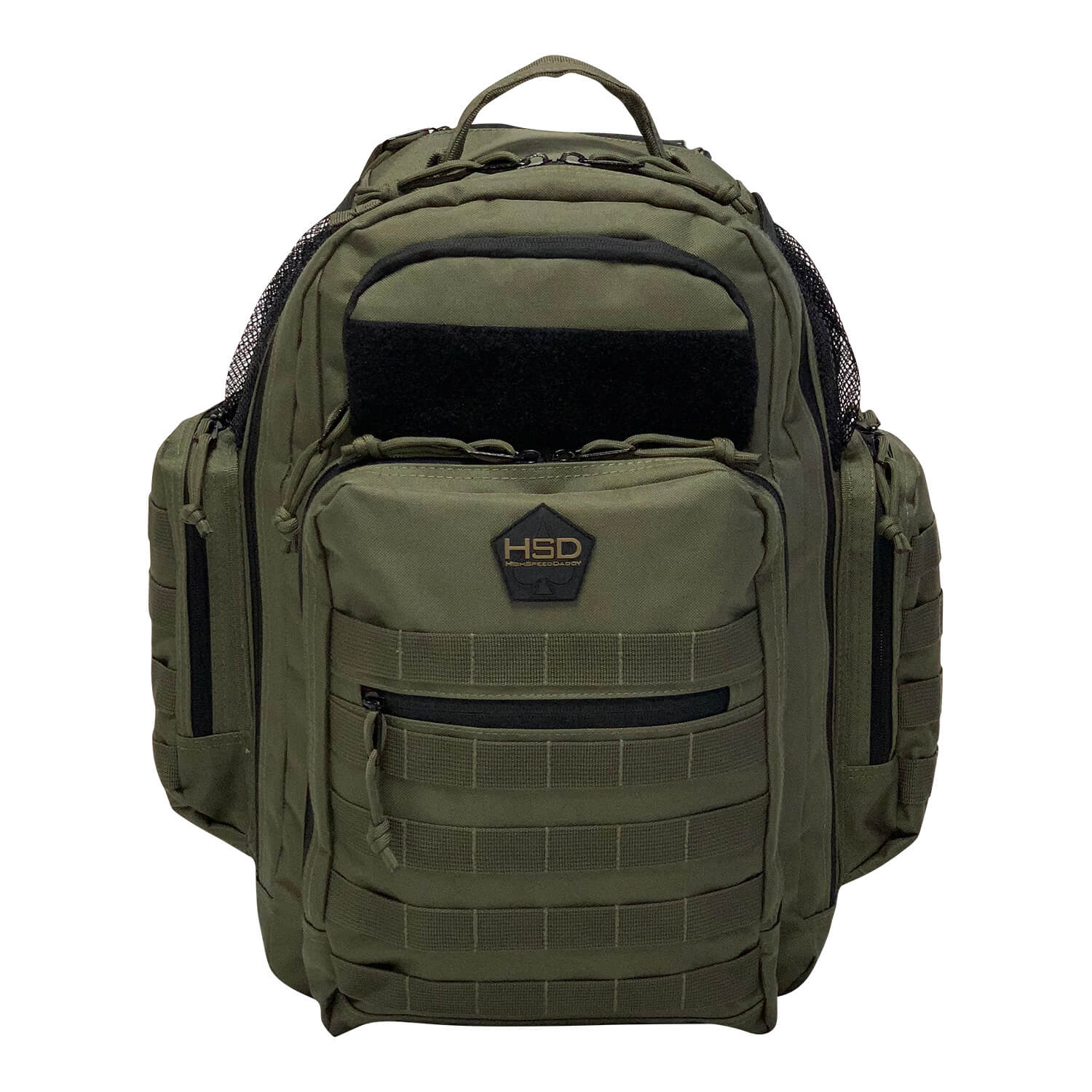 HighSpeedDaddy diaper bag backpack with multiple compartments and adjustable straps, designed for convenient baby essentials storage.