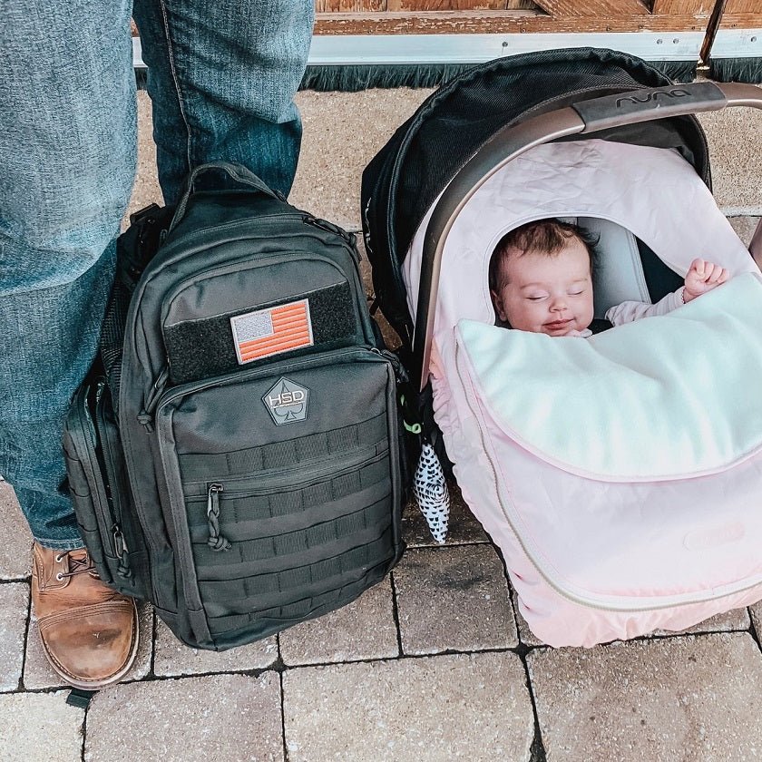 HighSpeedDaddy diaper bag backpack with multiple compartments and adjustable straps for easy baby essentials storage.