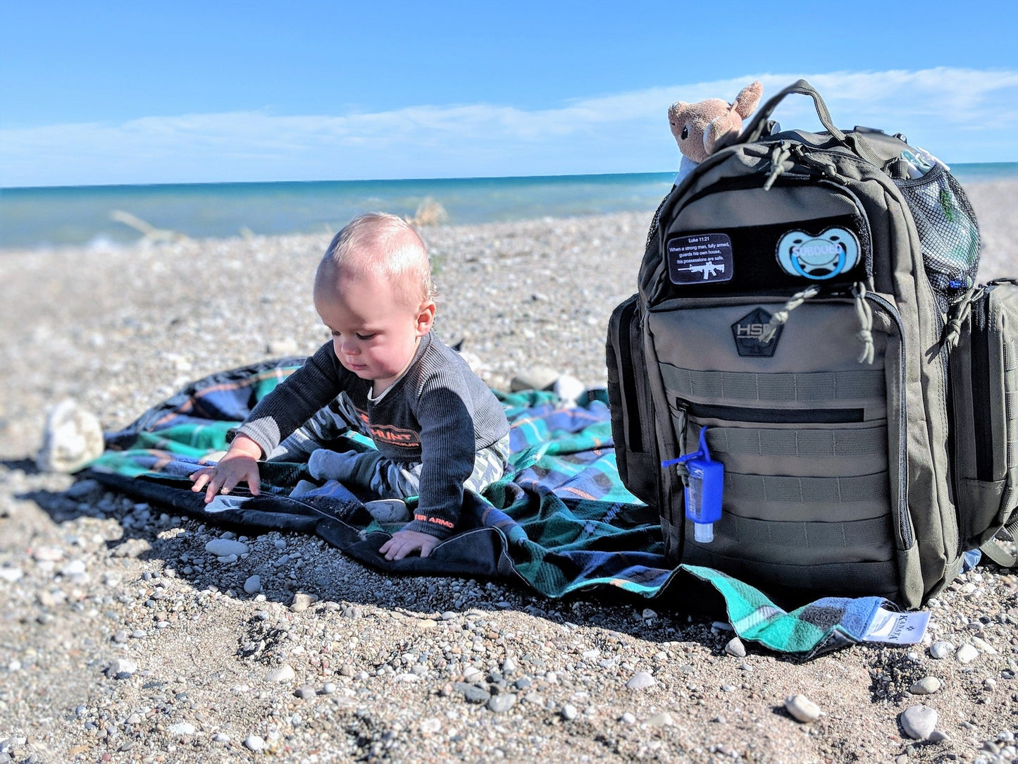 HighSpeedDaddy diaper bag backpack with multiple compartments, adjustable straps, and baby essentials storage for parents.