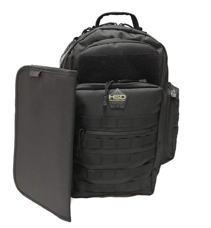 HSD HighSpeedDaddy diaper changing mat with soft padded surface and adjustable straps for secure baby changing.