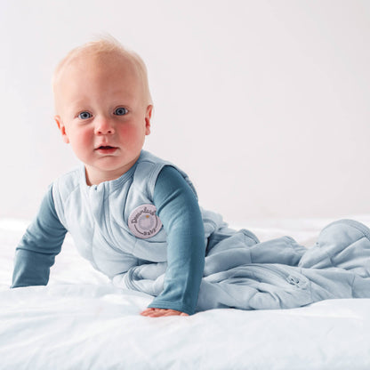 Dreamland Baby Dream Weighted Sleep Sack, soft fabric with adjustable straps for safe, comfortable sleep.