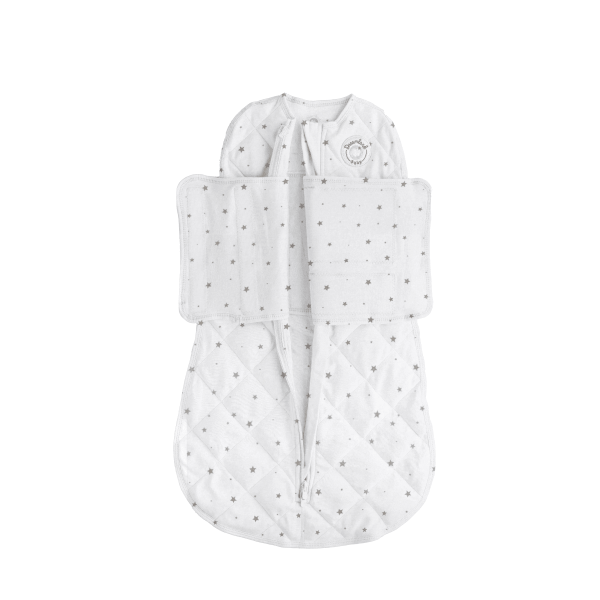 Dreamland Baby Dream Weighted Sleep Swaddle, soft fabric, snug fit, designed to promote restful sleep for infants.