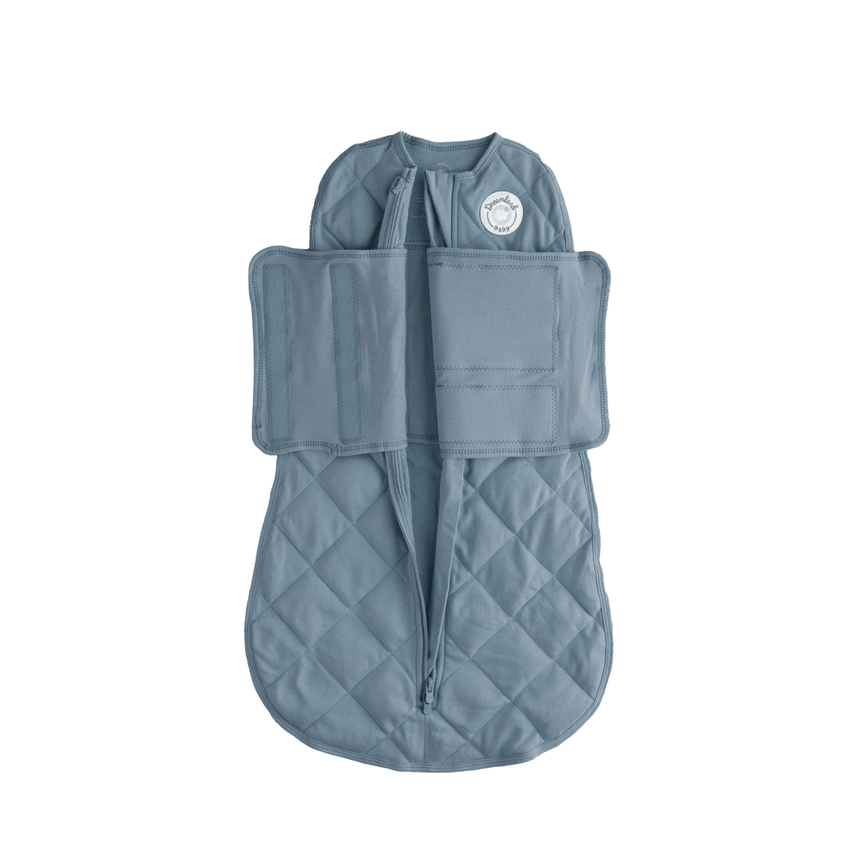 Dreamland Baby Dream Weighted Sleep Swaddle, a soft fabric swaddle designed for secure calming sleep for infants.