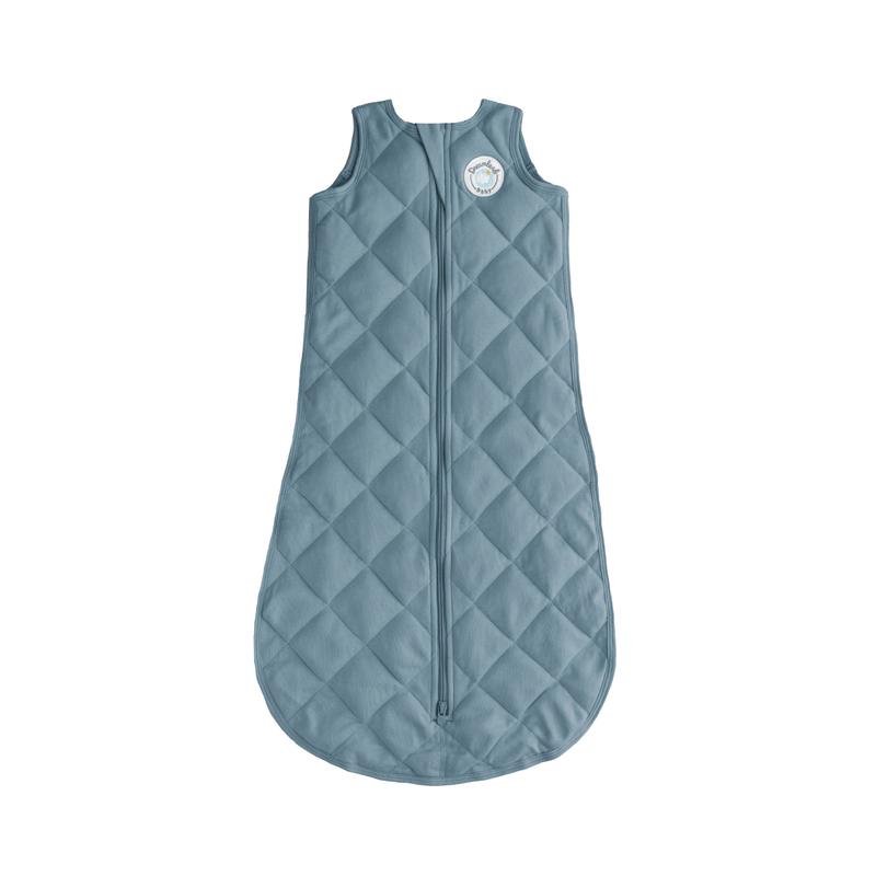 Dreamland Baby Dream Weighted Sleep Sack in ocean blue for 0-6 months, soft fabric and snug fit for restful sleep.