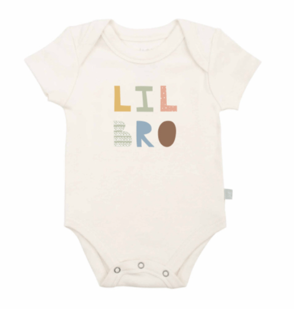 Finn + Emma graphic bodysuit for kids featuring a desert rose design, made from soft, comfortable fabric.