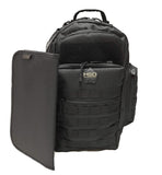 Black HSD Changing Mat by HighSpeedDaddy, soft padded surface with safety sides for comfortable diaper changes.