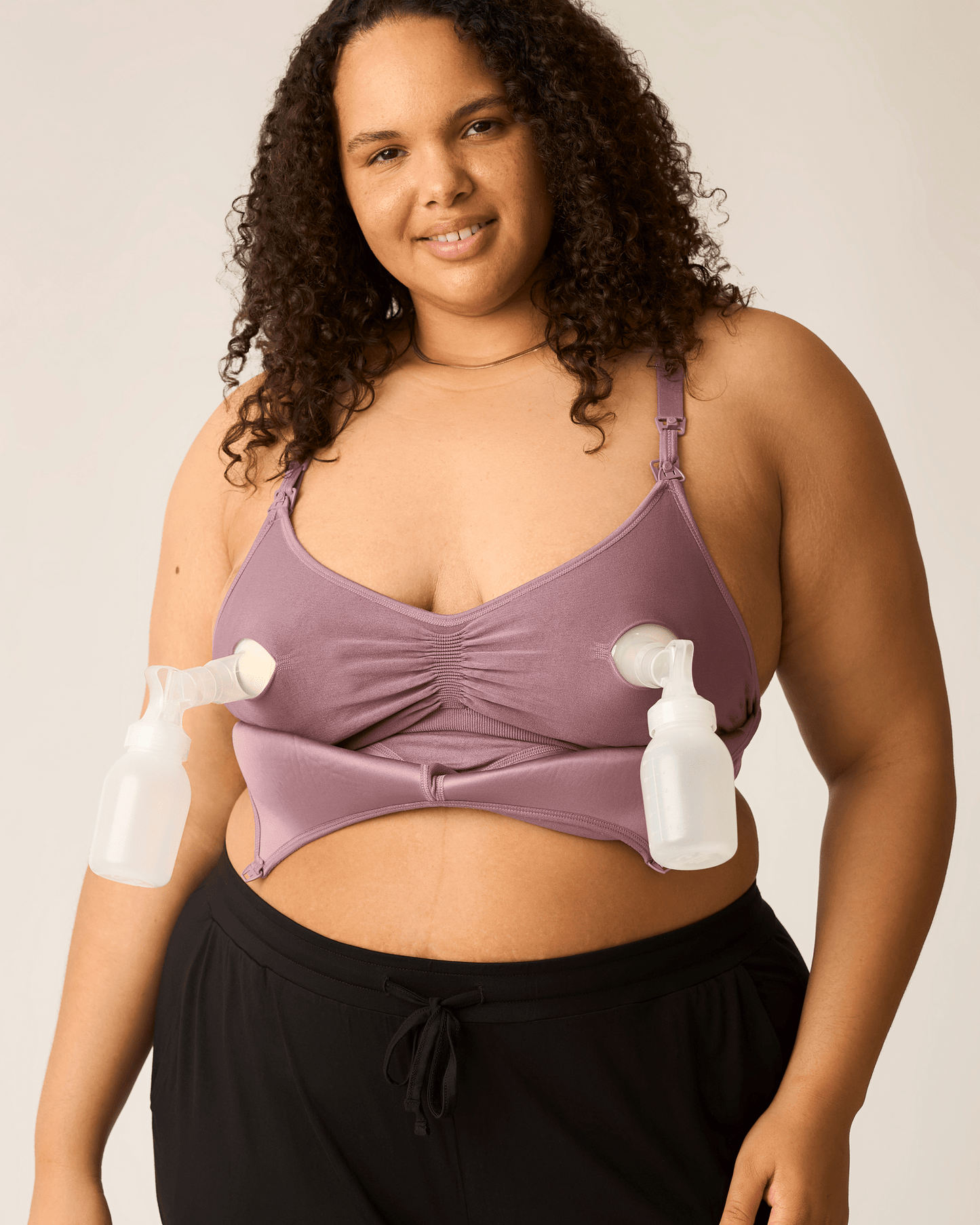 Kindred Bravely Signature Sublime contour hands-free nursing and pumping bra in Twilight, soft and supportive for breastfeeding moms.