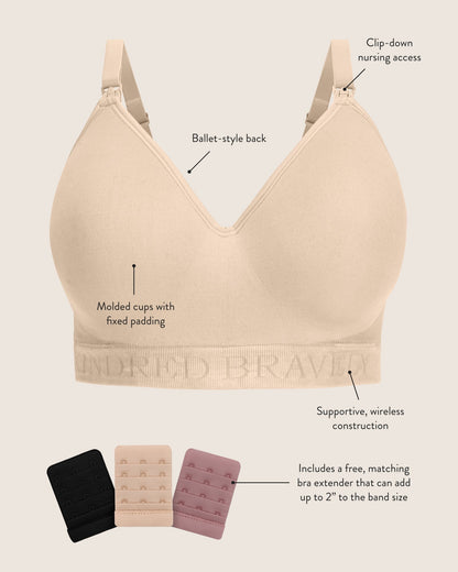 Kindred Bravely Signature Sublime® Contour Maternity & Nursing Bra in Twilight, with soft cups and supportive design for nursing comfort.
