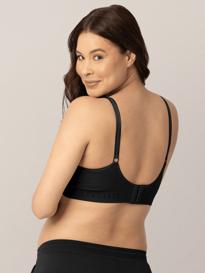 Black Simply Sublime® nursing bra by Kindred Bravely showing soft fabric, supportive design, and adjustable straps.
