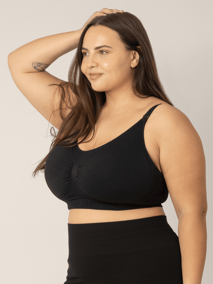Black Simply Sublime® nursing bra by Kindred Bravely, featuring comfortable support and adjustable straps.