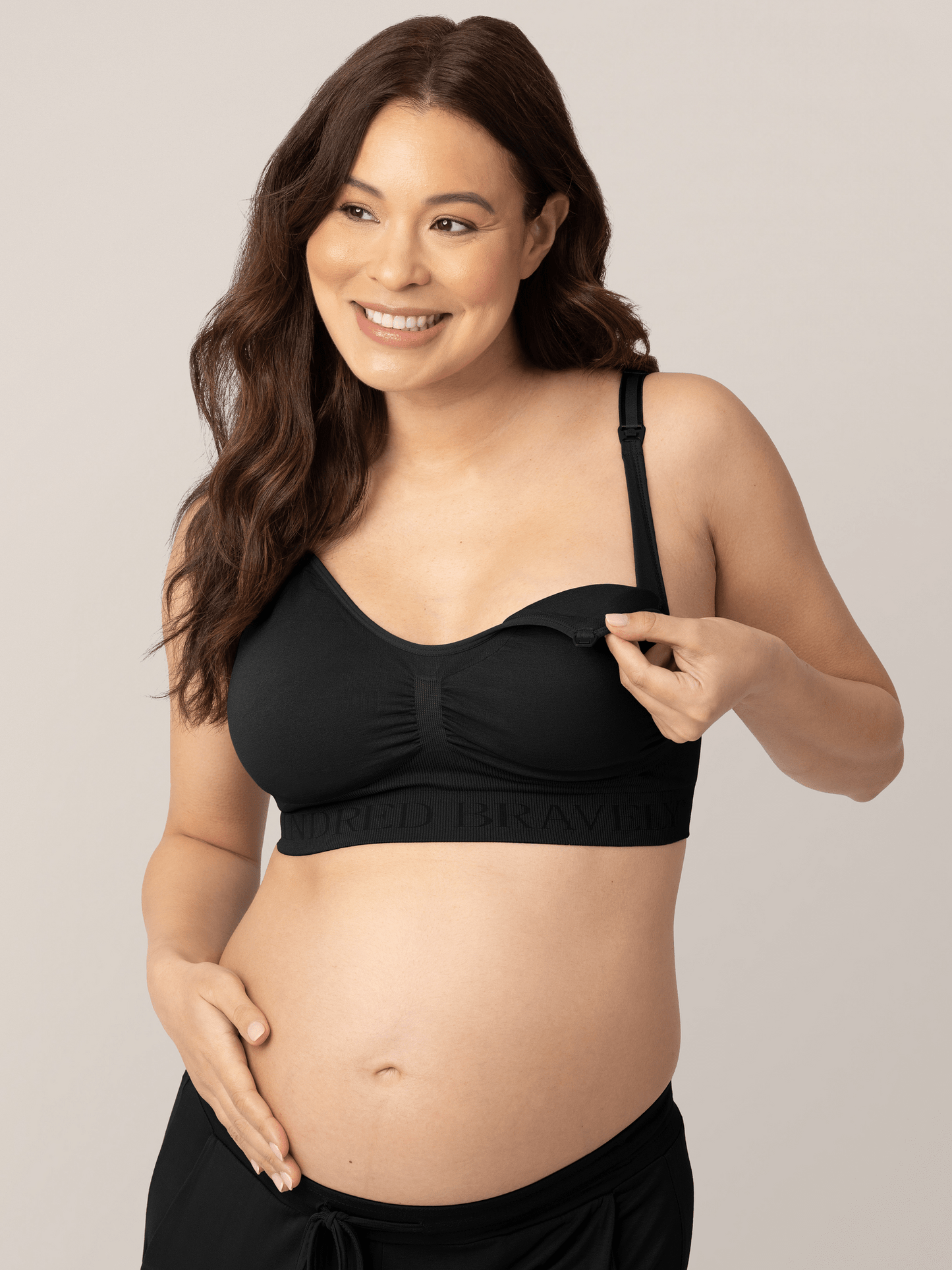 Black Simply Sublime® Nursing Bra by Kindred Bravely, showing comfortable design with adjustable straps and supportive fabric.