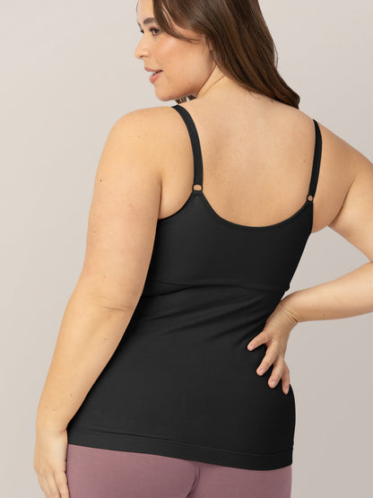 Black Sublime® Hands-Free Pumping and Nursing Tank by Kindred Bravely, designed for comfortable breastfeeding and pumping support.