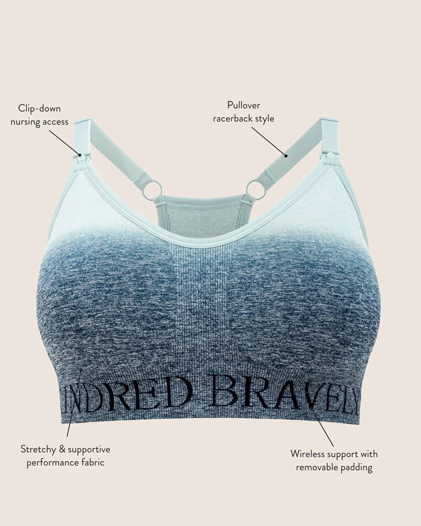 Black Sublime® Nursing Sports Bra by Kindred Bravely, showcasing supportive design and comfortable fit for active moms.
