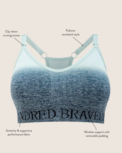 Black Sublime® Nursing Sports Bra by Kindred Bravely, showcasing supportive design and comfortable fit for active moms.