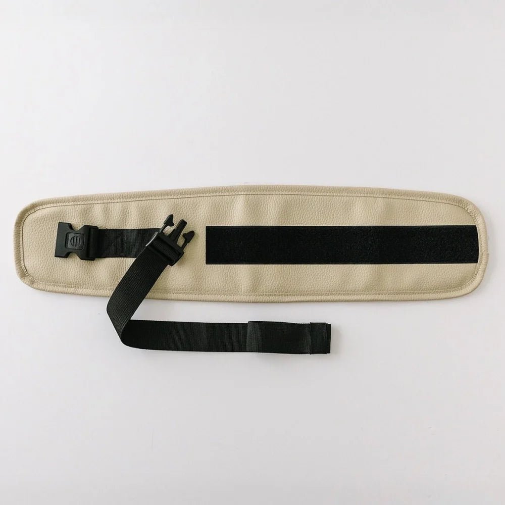 Tushbaby Waistband Extender for Baby & Toddler, adjustable for comfortable fit, shown clipped onto a waistband in the image.