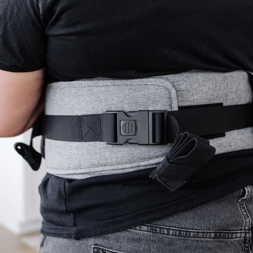 Baby and toddler waistband extender by Tushbaby, showing adjustable elastic band for comfortable fit.