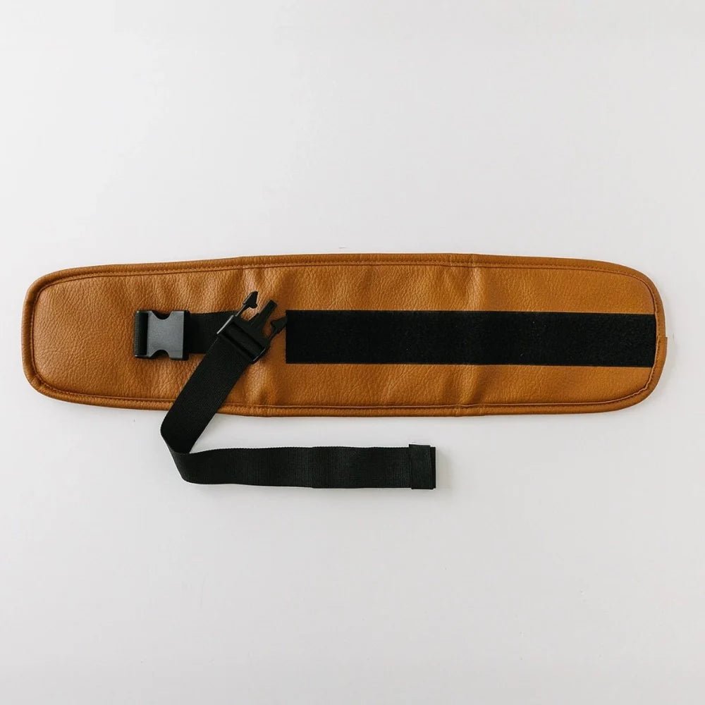 Baby and toddler waistband extender by Tushbaby, adjustable and soft fabric for comfortable diaper bag or clothing fit.