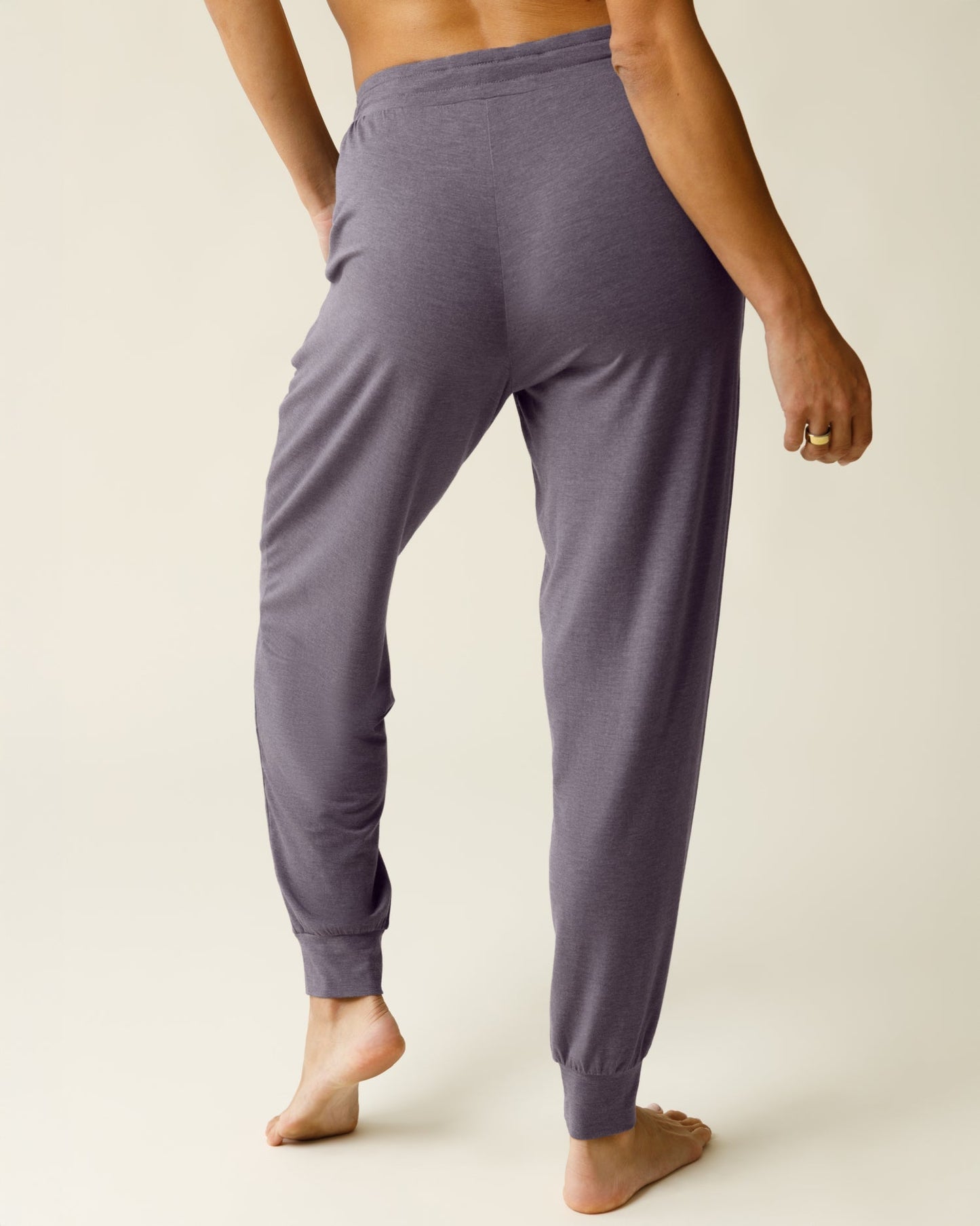 Heathered granite ultralight sleep and lounge joggers by Kindred Bravely, soft and comfortable bottoms for relaxing or sleeping.