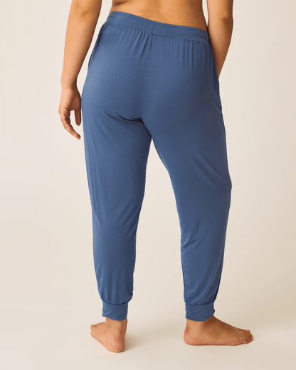 Slate blue ultralight sleep and lounge joggers by Kindred Bravely, relaxed fit bottoms perfect for comfort and casual wear.
