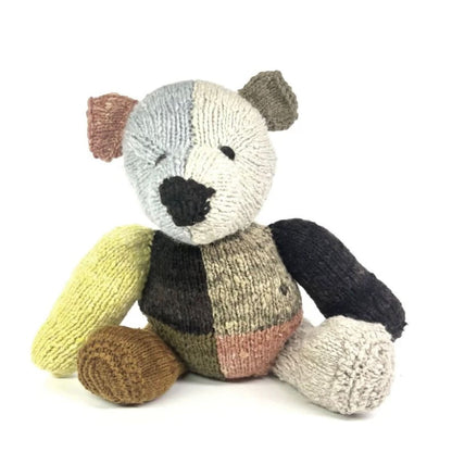 Wool Knit Buddy | Dee the Patchwork Bear - Aimee Nursing Gowns