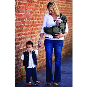 Adjustable baby sling from Aimee Nursing Gowns, showing soft fabric and adjustable straps for comfortable baby carrying.